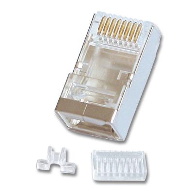 Shielded RJ-45 Male Connector 8 Pin CAT6 Pack of 10